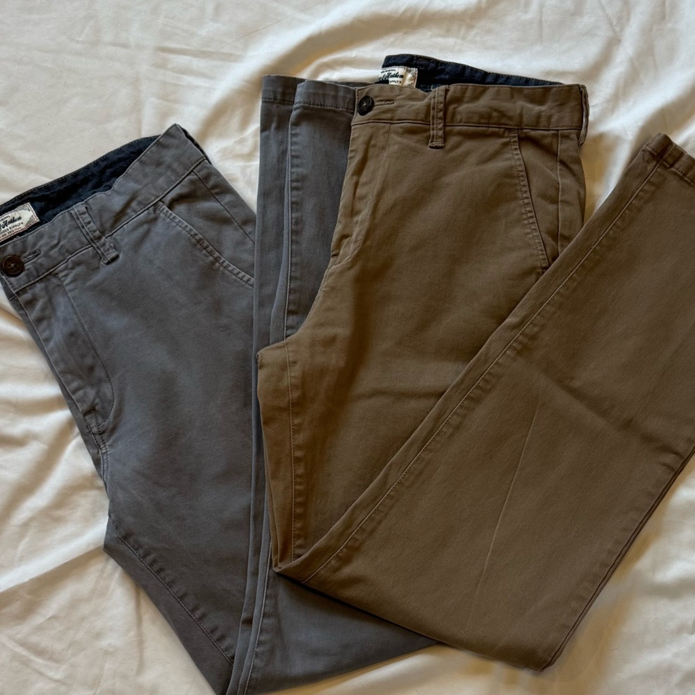 Bundle of 2 Men's Chinos - Khaki and Gray